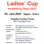 Ladies aufgepasst! Erstes Ranglistenturnier für Frauen "Ladies' Cup Heidelberg Open 2023" hat noch Plätze frei