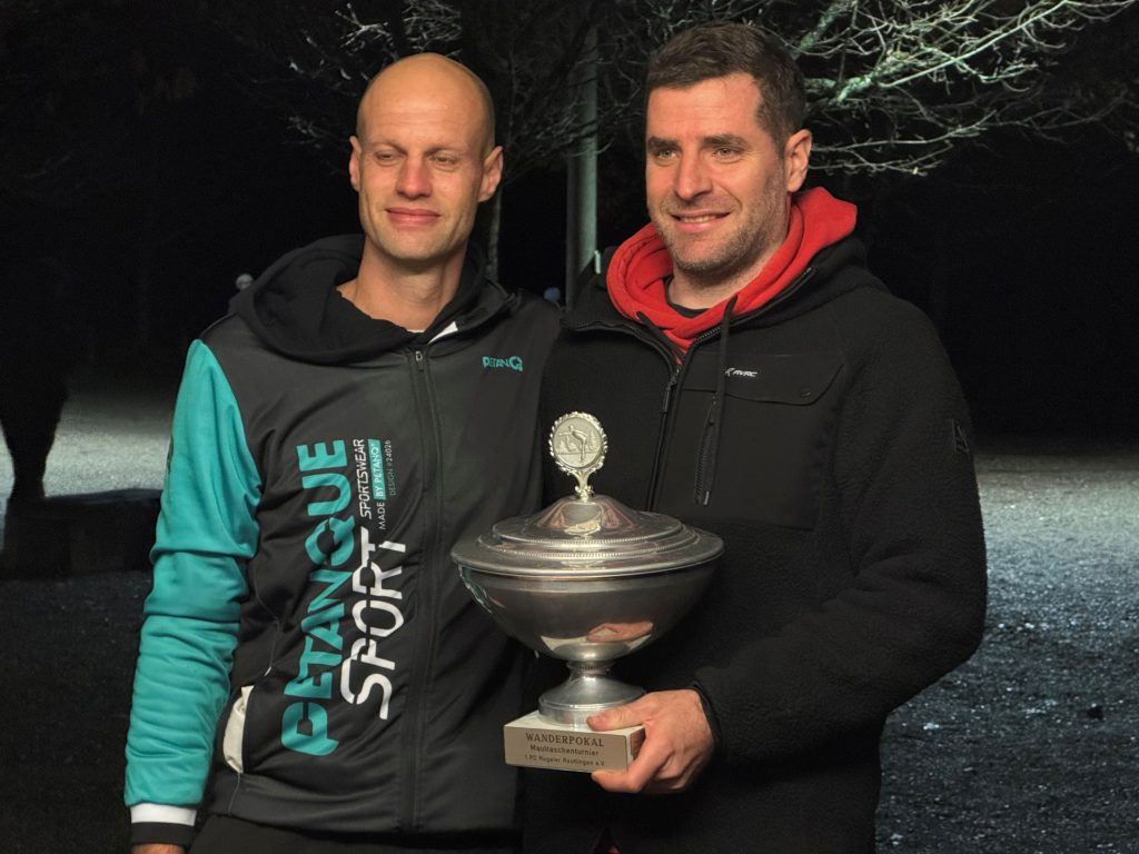 die Sieger des Maultaschenturniers 2025: Tobis "Tobse" Müller (PCB Horb) und Johannes Hirte (BC Stuttgart)